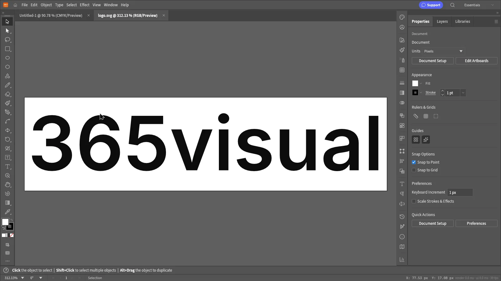 365visual Vector workspace